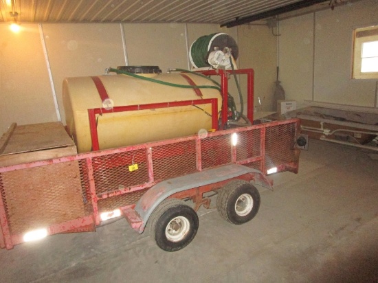 10' Tandem Trailer With 250 Gal Sprayer/ Pressure Washer