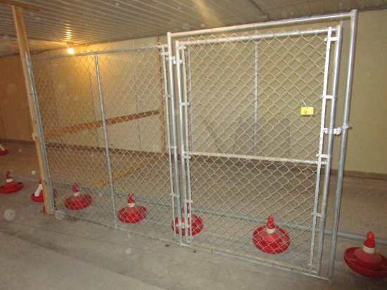 10'x6' Chain Link Panel With Entry Door