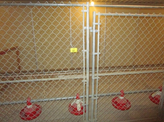 10'x6' Chain Link Panel With Entry Door