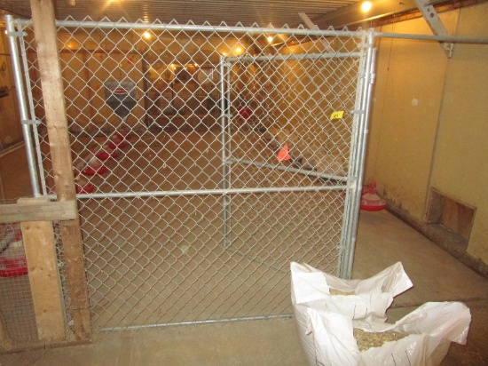 10'x6' Chain Link Panel With Entry Door