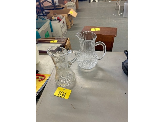 2 Crystal Pitchers