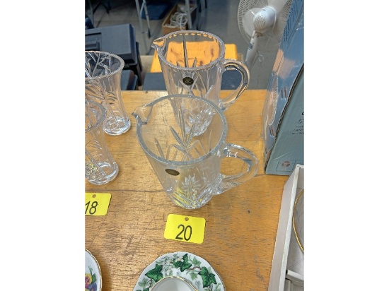 2 Crystal Pitchers