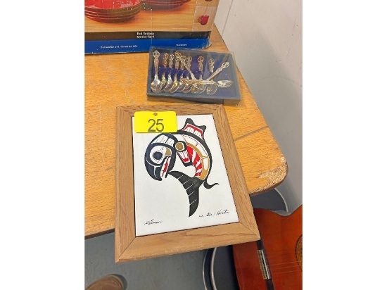Signed Tile & Spoons