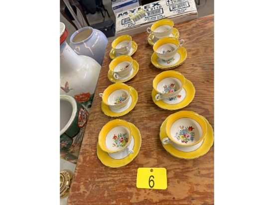 8 Cups & Saucers