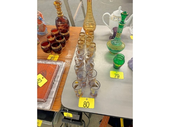 Row of Glasses & Vase