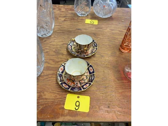 2 Royal Crown Derby Cups & Saucers