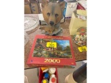 Puzzle & Bear Statue