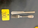 Sterling Knife & Plated Fork