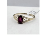 10KT Yellow Gold Natural Enhanced Ruby (0.60ct) Ring