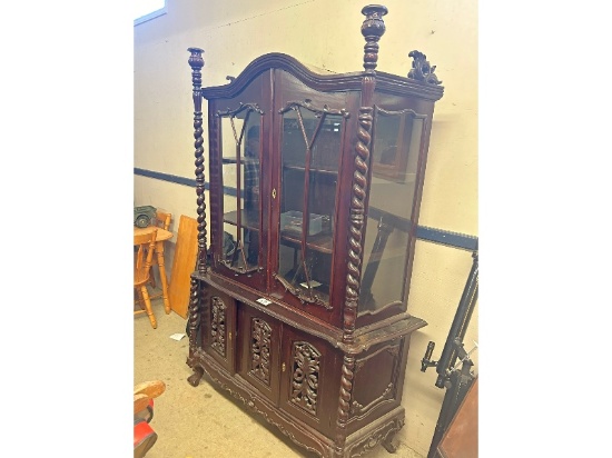 Carved China Cabinet