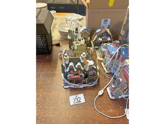 4 Christmas Village Houses