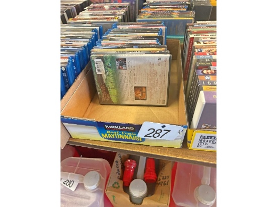 Box of DVDs & Blue Rays