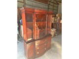 Mahogany Bow Front China Cabinet