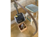 2 Stools & Box of Door Hardware