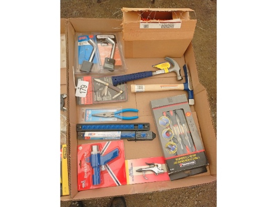New Estwing Hammer, Stock Knife, Screwdriver Set, Needle Nose Pliers, Etc.