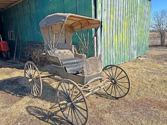 Old Tudhope Single Horse Covered Buggy with Shaft