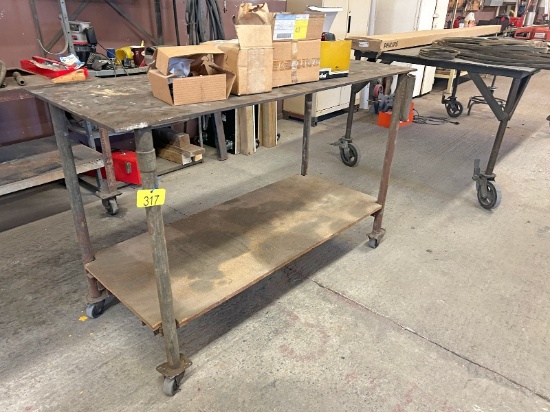 Steel Welding Table on Wheels