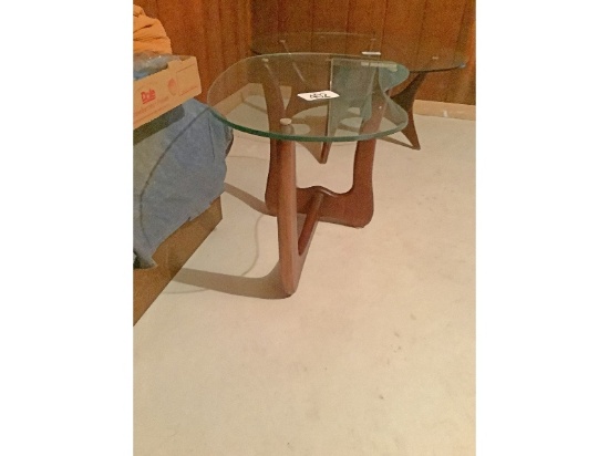 Glass Top Mid Century Table
