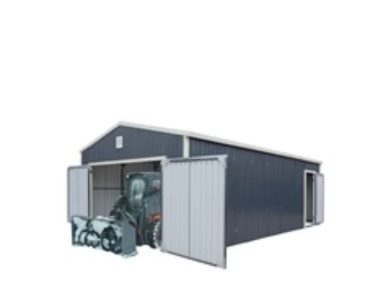 New TMG-MS1624 Metal Shed Garage with door 16' X 24'