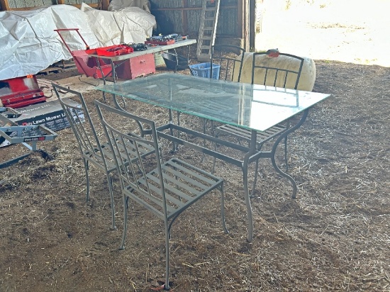 Glass Top Table & Chairs