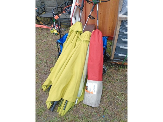 Yard Cart & Umbrellas