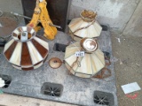 3 Stained Glass Light Shades