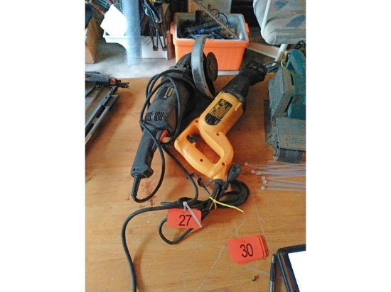 DeWalt Reciprocating Saw & Black & Decker Grinder