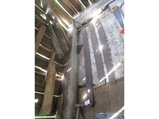 3 Old Cross Cut Saws With & Without Handles