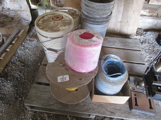 3 Spools of String Plus Pails