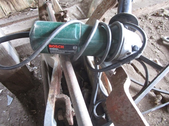 Tool Box of Bolts, Bosch Grinder & Turn Buckles