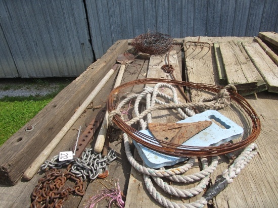 Assorted Items on Wagon Top