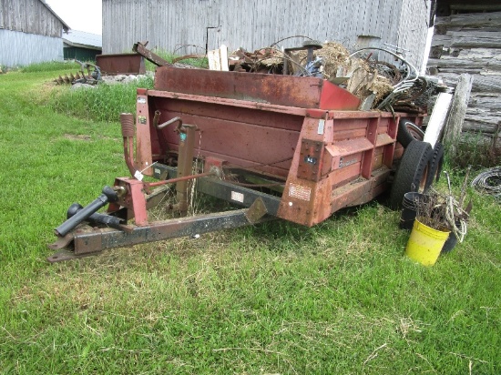 575 Case International Manure Spreader Full of Scrap Metal - As Is