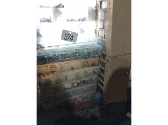 7 Parts Bins & Contents Plus 2 Catchalls