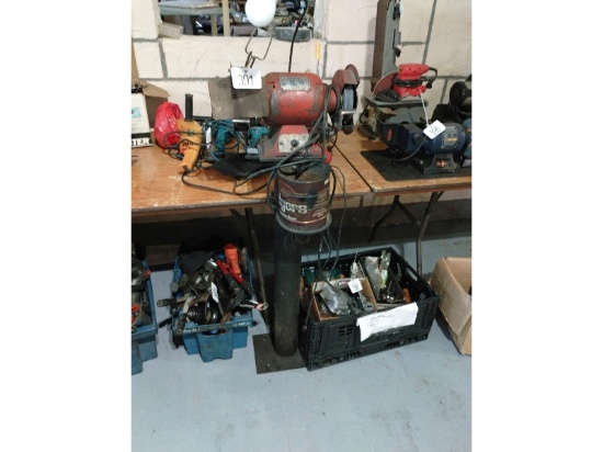 Unitool Pedestal Grinder & Light