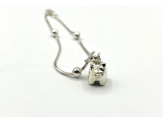 Sterling Silver Charm Bracelet, Retail $150.00.