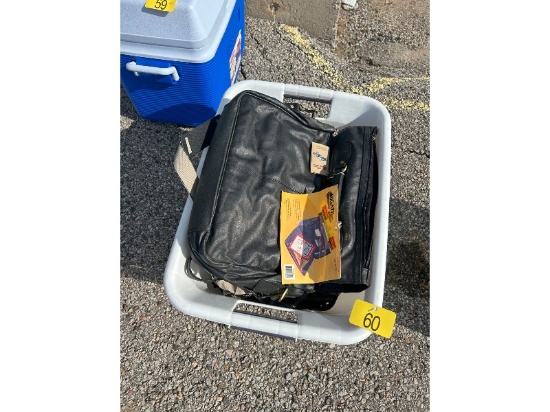 Laundry Basket of Leather Bags