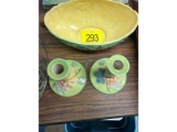 Dish & Candle Sticks