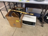 Box of Housewares & Microwave