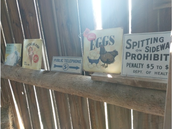 5 Tin Signs
