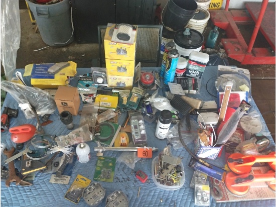 Table of Assorted Automotive Items