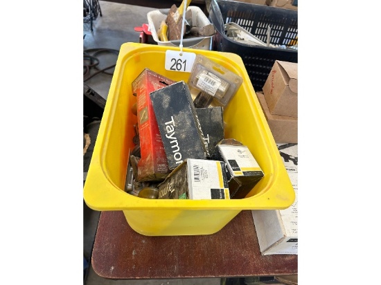 Tote of Assorted Door Hardware