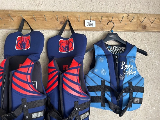 3 New Body Glove Life Jackets