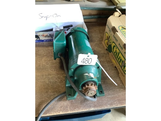 Electric Motor With Gear Drive