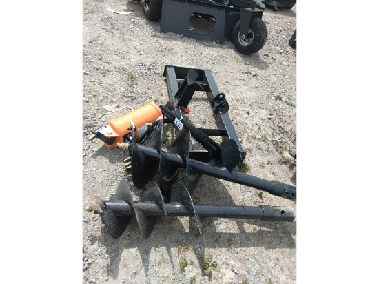 New Wolverine Skid Steer Hydraulic Auger With 2 Bits