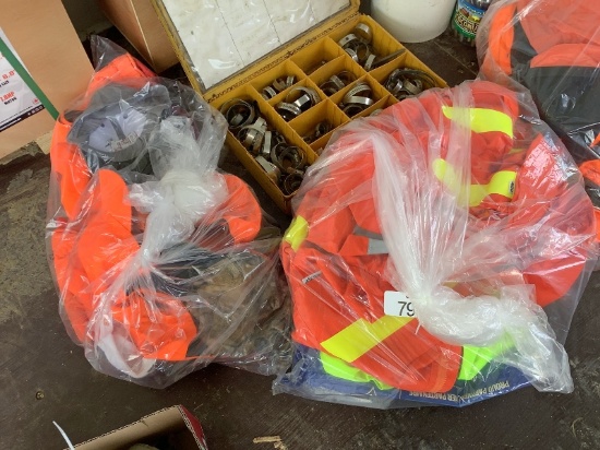 2 Bags of Blaze Orange Clothing - L & XL