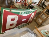 Enameled B-A Sign
