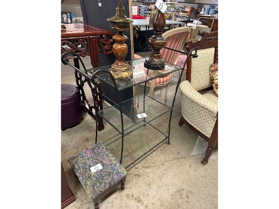Glass & Iron Table