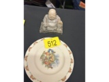 Bunnykin's Plate & Buddha Carving