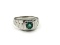 Sterling Silver Natural Emerald Ring