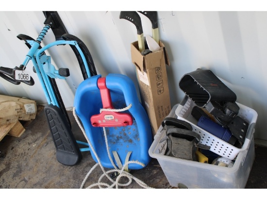 Snow Racer, Hockey Sticks, Etc.